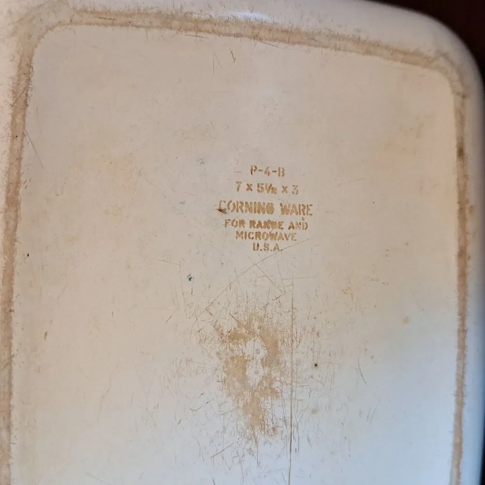 Vintage Corning Ware Blue Cornflower P-4-B 70s Hologram Stamp Bakeware